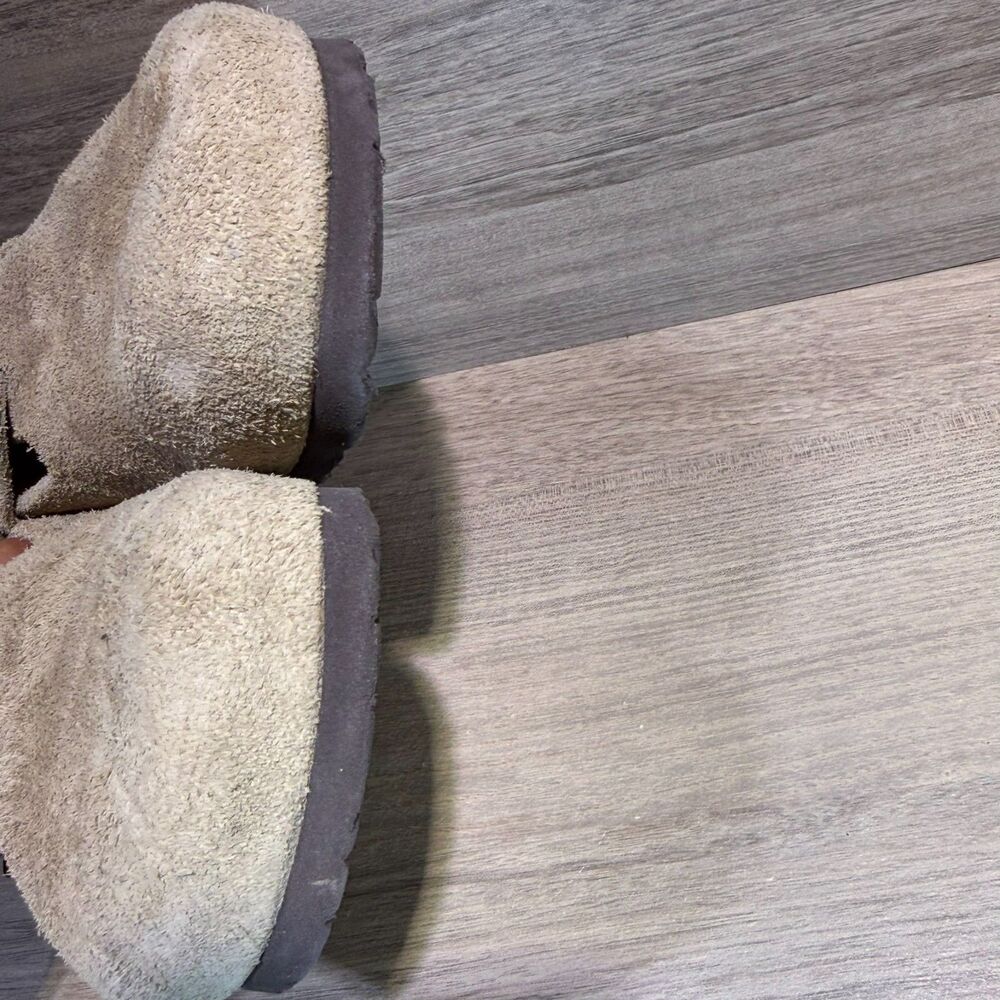 Birkenstock Boston Suede Taupe Clog Mule Sandals Size 39 - Picture 6 of 7